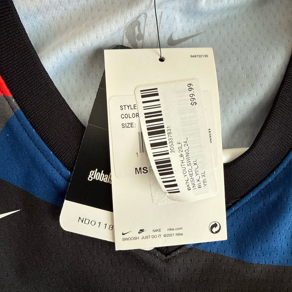 Nike Nets Jersey in Black and Blue - Picture 5 of 6